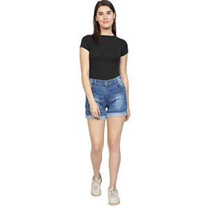 Women's Dark Blue Denim Shorts